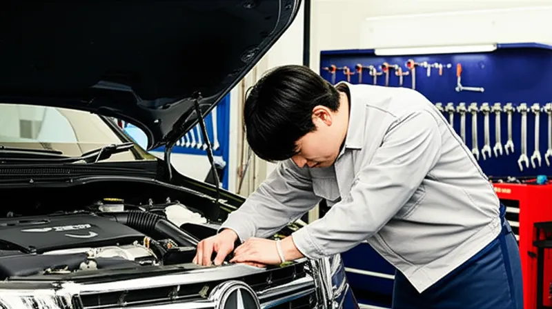 車を修理する整備士