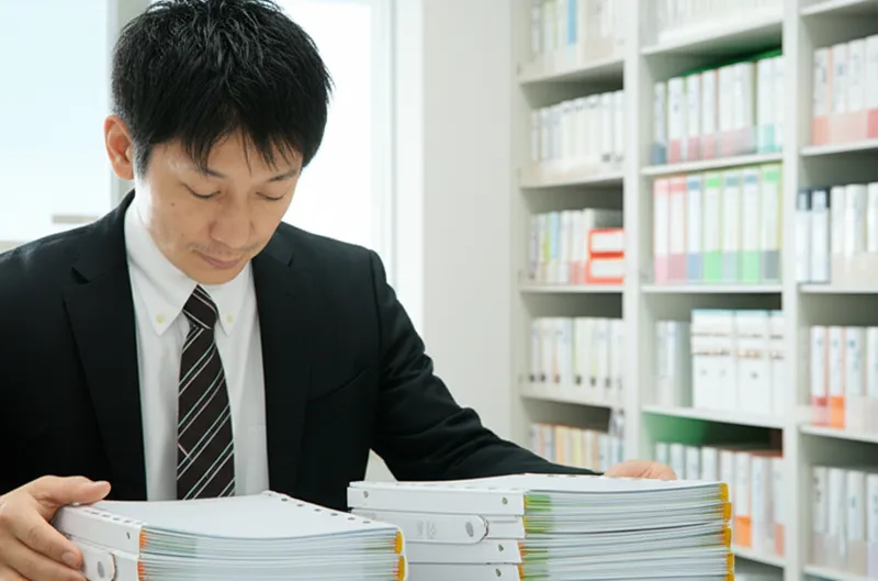 オフィスで売上管理をするスタッフ