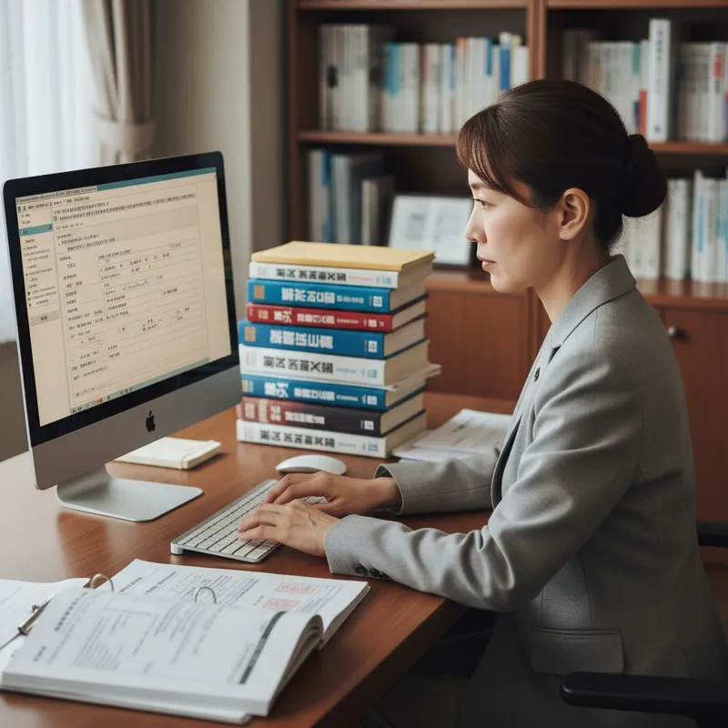 Excelで期限管理をするスタッフ