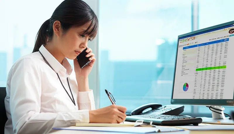 狭い道を走る配送トラック